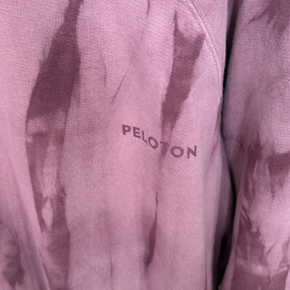 Spiritual Gangster x Peloton Mauve & Dusty Rose Tie-Dye Crewneck  Medium - Picture 3 of 8
